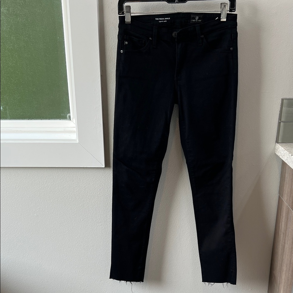 AG Adriano Goldschmied Women's Black Cigarette Leg Jeans